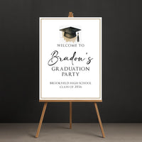 Custom Graduation Welcome Sign, Class of 2026 Party Decor, Personalized College Grad Sign, Foamcore PVC Acrylic Polystyrene Poster