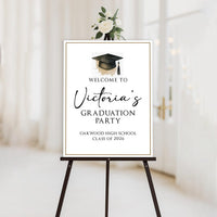 Custom Graduation Welcome Sign, Class of 2026 Party Decor, Personalized College Grad Sign, Foamcore PVC Acrylic Polystyrene Poster