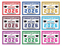 Custom Graduation Yard Sign 2026 - Coroplast Grad Sign, Class of 2026 Sign, High School College Graduation 2026 Yard Sign with Metal H-Stake