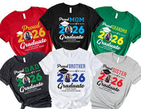 Custom Family Graduation 2026 Shirt, Personalized Class Of 2026 Graduation Shirts, Matching Proud Family T-Shirts, Unisex Graduate Shirt