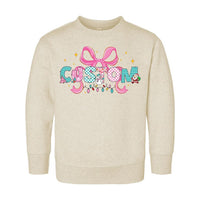 Personalized Coquette Christmas Shirt for Kids, Toddler Girl Name Alphabet Tee, Custom Holiday Shirt, Unisex Christmas Shirt, Cute Xmas Gift