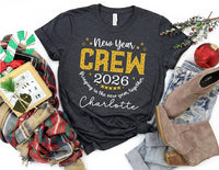Custom 2026 New Year Family Crew Shirt, Matching Christmas Holiday Shirt, Personalized Family Tee