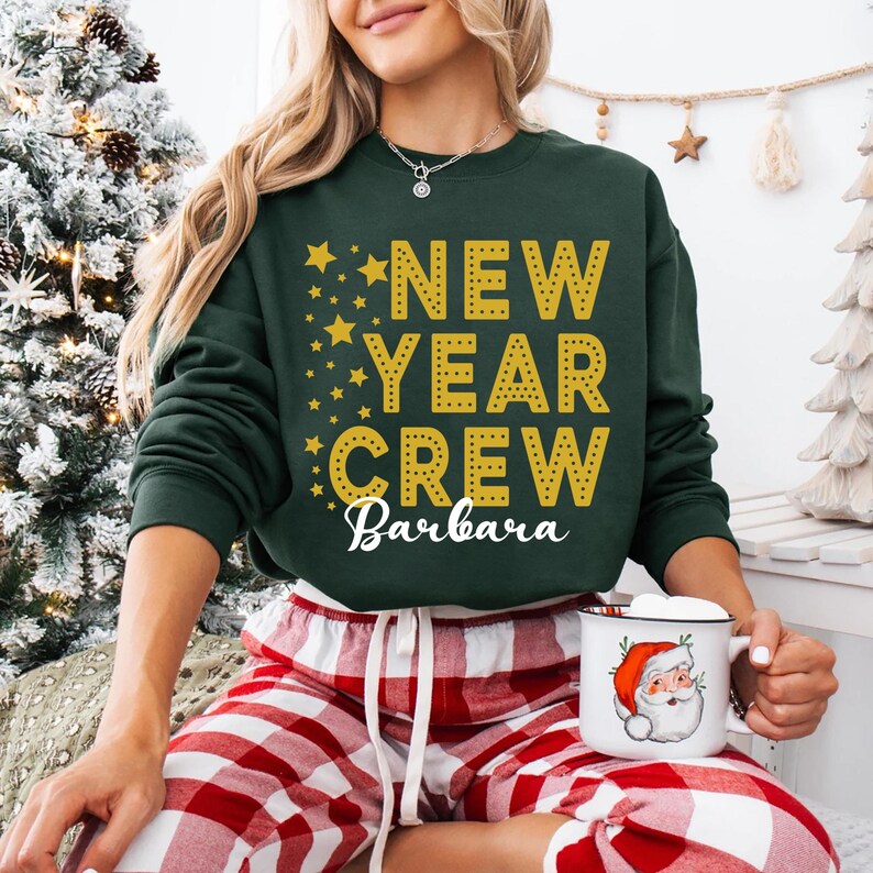 Personalized New Year Crew Sweatshirt, Family Matching Shirt, Custom New Year Sweatshirt