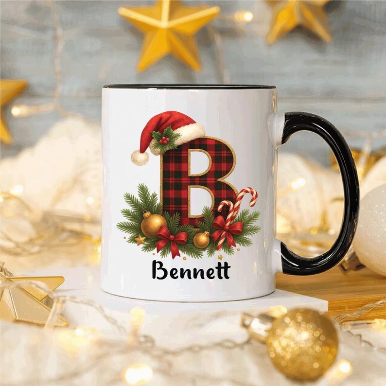 Personalized Christmas Mug, Custom Holiday Coffee Cup, Secret Santa Gift, Festive Xmas Decor, Stocking Stuffer Idea, Custom Name Mug