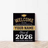 Personalized Graduation Welcome Sign, Custom Class of 2026 Party Sign, Graduation 2026 Decor, Congrats Grad Sign, Senior 2026 Party Display