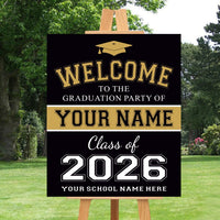 Personalized Graduation Welcome Sign, Custom Class of 2026 Party Sign, Graduation 2026 Decor, Congrats Grad Sign, Senior 2026 Party Display