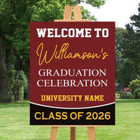 Personalized Graduation Welcome Sign, Custom Class of 2026 Party Sign, Graduation 2026 Decor, Congrats Grad Sign, Senior 2026 Party Display