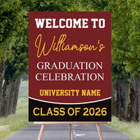 Personalized Graduation Welcome Sign, Custom Class of 2026 Party Sign, Graduation 2026 Decor, Congrats Grad Sign, Senior 2026 Party Display