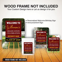 Personalized Graduation Welcome Sign, Custom Class of 2026 Party Sign, Graduation 2026 Decor, Congrats Grad Sign, Senior 2026 Party Display