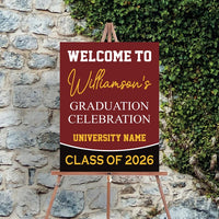 Personalized Graduation Welcome Sign, Custom Class of 2026 Party Sign, Graduation 2026 Decor, Congrats Grad Sign, Senior 2026 Party Display