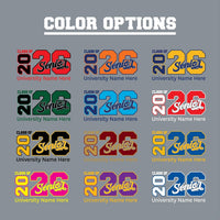 Custom Class of 2026 Senior Long Sleeve Shirt, Personalized Senior 2026 Sweatshirt, Graduation Shirt, High School Hoodie, Class of 2026 Gift