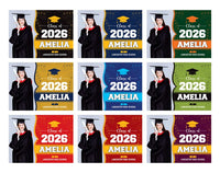 Personalized Graduation Yard Sign 2026 with Photo, 2026 Senior Grad Sign, Class of 2026, Custom Graduation 2026 Yard Sign with Metal H-Stake