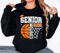 Custom Senior Night Basketball Family 2025 Hoodie, Class of 2025 Graduate Shirt, Senior Graduation Hoodie