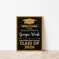 Personalized Graduation Welcome Sign, Custom Class of 2026 Party Sign, Graduation 2026 Decor, Congrats Grad Sign, Senior 2026 Party Display