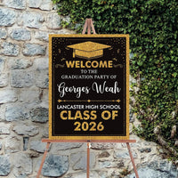 Personalized Graduation Welcome Sign, Custom Class of 2026 Party Sign, Graduation 2026 Decor, Congrats Grad Sign, Senior 2026 Party Display