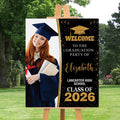 Personalized Graduation Welcome Sign, Custom Class of 2026 Party Sign with Photo, Graduation 2026 Decor, Congrats Grad Sign, Senior 26 Party