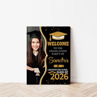 Personalized Graduation Welcome Sign, Custom Class of 2026 Party Sign with Photo, Graduation 2026 Decor, Congrats Grad Sign, Senior 26 Party