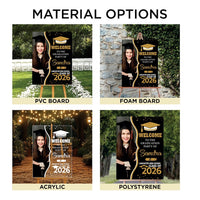 Personalized Graduation Welcome Sign, Custom Class of 2026 Party Sign with Photo, Graduation 2026 Decor, Congrats Grad Sign, Senior 26 Party