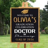 Personalized Graduation 2026 Welcome Sign, Custom Doctor of Pharmacy Class of 2026, PharmD Graduate Party Decor, Congrats Pharmacy Grad Sign