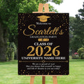 Custom Congrats Graduation Welcome Sign, Personalized Class of 2026 Graduate High School Senior Foamcore Sign, Custom Color Grad Party Sign