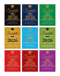 Custom Congrats Graduation Welcome Sign, Personalized Class of 2026 Graduate High School Senior Foamcore Sign, Custom Color Grad Party Sign