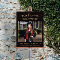 Personalized Graduation Welcome Sign, Custom Class of 2026 Party Sign with Photo, Graduation 2026 Decor, Congrats Grad Sign, Senior 26 Party