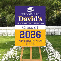 Personalized Graduation Welcome Sign, Custom Class of 2026 Party Sign, Graduation 2026 Decor, Congrats Grad Sign, Senior 2026 Party Display