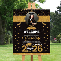 Personalized Graduation Welcome Sign, Custom Class of 2026 Party Sign with Photo, Graduation 2026 Decor, Congrats Grad Sign, Senior 26 Party