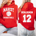 Basketball Mom Custom Name and Number Hoodie, Game Day Basketball Mom Shirt, Personalized Basketball Team Hoodie, Front Back