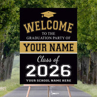 Personalized Graduation Welcome Sign, Custom Class of 2026 Party Sign, Graduation 2026 Decor, Congrats Grad Sign, Senior 2026 Party Display