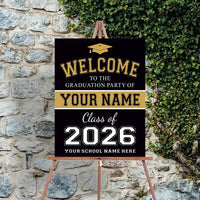 Personalized Graduation Welcome Sign, Custom Class of 2026 Party Sign, Graduation 2026 Decor, Congrats Grad Sign, Senior 2026 Party Display