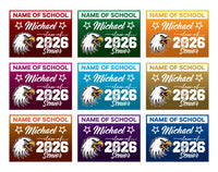 Personalized Graduation Yard Sign 2026 with Mascot 2026 Senior Grad Sign, Class of 2026, Custom Graduation 2026 Yard Sign with Metal H-Stake