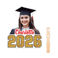 Custom Face Fans With Wooden Handle, Graduation Head, Grad Face Fans, Class of 2026 Head Fans, Graduation Faces on a Stick
