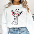 Giraffe Valentine Sweatshirt, Cute Valentine's Day Tee, Women Valentine Gift, Love Giraffe Sweatshirt