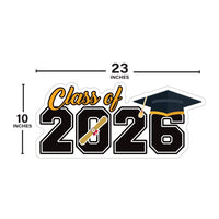 Personalized Class of 2026 Coroplast Sign, Graduate 2026 Cutout, Graduation Parties, Senior Graduation 2026 Sign, Photo Booth Prop