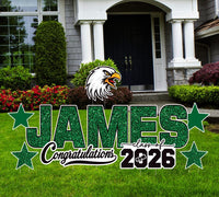 Personalized Graduation Yard Sign Letters 18", Custom Graduation Yard Cutouts Congratulations Grad 2026 Yard Décor With Metal Stakes