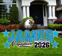 Personalized Graduation Yard Sign Letters 18", Custom Graduation Yard Cutouts Congratulations Grad 2026 Yard Décor With Metal Stakes