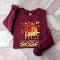 Happy Chinese New Year 2026 Sweatshirt, Year of The Horse 2026 Shirt, New Year Family Sweatshirt