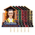 Custom Face Fans With Wooden Handle, Graduation Head, Grad Face Fans, Class of 2026 Head Fans, Graduation Faces on a Stick