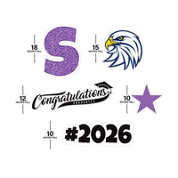 Personalized Graduation Yard Sign Letters 18", Custom Graduation Yard Cutouts Congratulations Grad 2026 Yard Décor With Metal Stakes