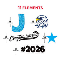 Personalized Graduation Yard Sign Letters 18", Custom Graduation Yard Cutouts Congratulations Grad 2026 Yard Décor With Metal Stakes
