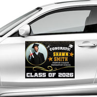 Custom Graduation Magnet - Congrats Grad - Graduation 2026 - Personalized Graduation Car Magnet - Car Parade Magnets - Custom Color Magnets