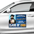 Custom Graduation Magnet - Congrats Grad - Graduation 2026 - Personalized Graduation Car Magnet - Car Parade Magnets - Custom Color Magnets
