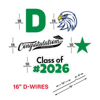 Personalized Graduation Yard Sign Letters 18", Custom Graduation Yard Cutouts Congratulations Grad 2026 Yard Décor With Metal Stakes