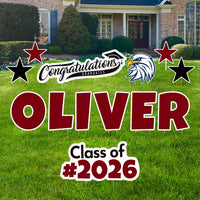 Personalized Graduation Yard Sign Letters 18", Custom Graduation Yard Cutouts Congratulations Grad 2026 Yard Décor With Metal Stakes