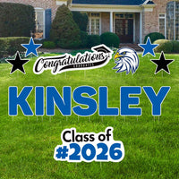 Personalized Graduation Yard Sign Letters 18", Custom Graduation Yard Cutouts Congratulations Grad 2026 Yard Décor With Metal Stakes