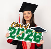 Personalized Class of 2026 Coroplast Sign, Graduate 2026 Cutout, Graduation Parties, Senior Graduation 2026 Sign, Photo Booth Prop