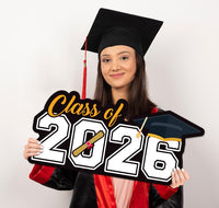 Personalized Class of 2026 Coroplast Sign, Graduate 2026 Cutout, Graduation Parties, Senior Graduation 2026 Sign, Photo Booth Prop