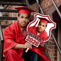 Custom Face Fans With Wooden Handle, Graduation Head, Grad Face Fans, Class of 2026 Head Fans, Graduation Faces on a Stick
