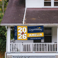 Personalized 2026 Graduation Banner Sign With Name, School Name - 13 Oz Outdoor Class of 2026, Graduation Decoration 2026 Yard Vinyl Banner